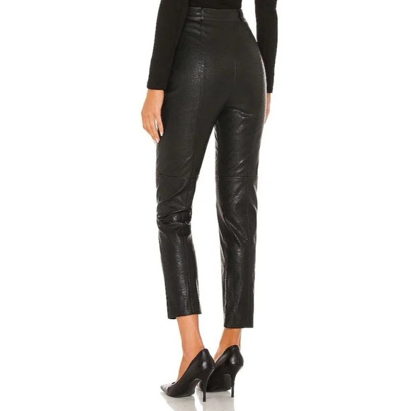 Lovers + Friends pants Georgie Faux Leather in Black X-Small asis Vegan Trousers - Picture 2 of 11
